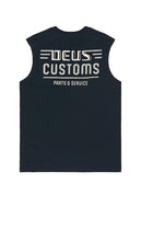 Deus Ex Machina Chrome Muscle Tank in Navy