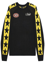 Deus Ex Machina Super Nova Moto Knit Sweater in Black - Deus Ex Machina - Super Nova Moto - Pull en tricot noir - Deus Ex Machina Super Nova 黑色机车针织毛衣 - Deus Ex Machina Super Nova Moto Strickpullover in Schwarz - Deus Ex Machina 슈퍼노바 모토 니트 스웨터블랙 색상 - Maglione lavorato a maglia Deus Ex Machina Super Nova Moto in nero