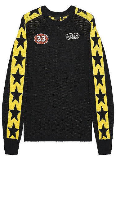 Deus Ex Machina Super Nova Moto Knit Sweater in Black - Deus Ex Machina - Super Nova Moto - Pull en tricot noir - Deus Ex Machina Super Nova 黑色机车针织毛衣 - Deus Ex Machina Super Nova Moto Strickpullover in Schwarz - Deus Ex Machina 슈퍼노바 모토 니트 스웨터블랙 색상 - Maglione lavorato a maglia Deus Ex Machina Super Nova Moto in nero