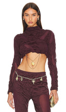 Di Petsa Wetlook Knitted Top in Burgundy - Di Petsa - Haut tricoté effet mouillé en bordeaux - Di Petsa Wetlook 酒红色针织上衣 - Di Petsa Wetlook-Strickoberteil in Burgunderrot - Di Petsa Wetlook 니트 탑 - Top in maglia Di Petsa Wetlook in Borgogna