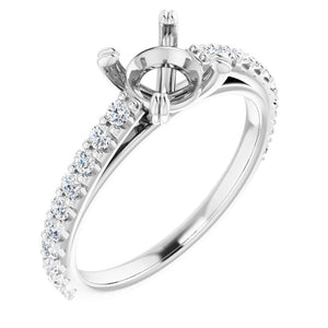 Diamond Accent White Gold Engagement Ring Setting