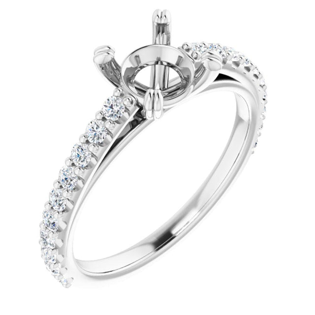Diamond Accent White Gold Engagement Ring Setting