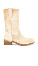 Dico Copenhagen Julia Fur Gaucho Boot in Beige | Beige Shades Ankle Boots for Women