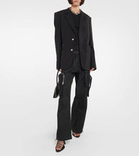 Dion Lee Lace-trimmed cutout wool blazer