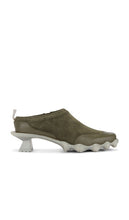 Dirt Range Mule in Green | Khaki Green Closed Toe Mules for Women