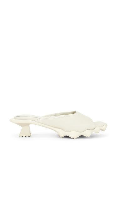 Dirt Range Slides in Cream | Light Khaki Heeled Sandals for Women