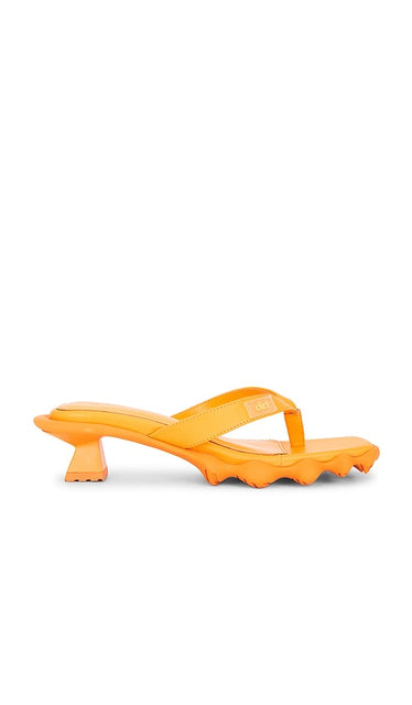 Dirt Range Thongs in Orange | Tangerine Heeled Sandals for Women