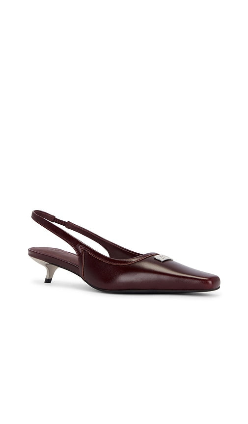 Dirt Slingback Pump in Burgundy