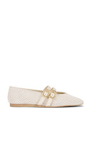 Dolce Vita Baylee Flat in Ivory | Bone Ballet Flats for Women