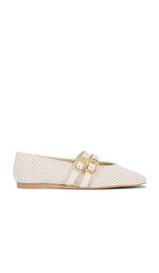 Dolce Vita Baylee Flat in Ivory | Bone Ballet Flats for Women