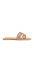 Dolce Vita Flori Flat in Tan | Light Tan Flat Slides for Women
