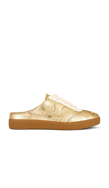 Dolce Vita Notice Slide in Metallic Gold | Gold Slides for Women