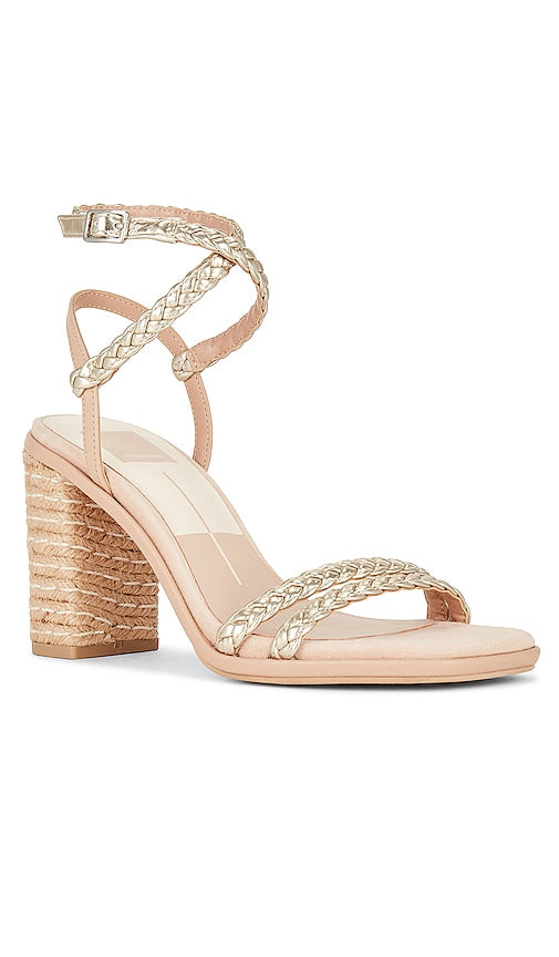 Dolce Vita Oro Sandal in Metallic Gold,Blush