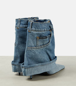 Dolce&Gabbana 105 patchwork denim ankle boots