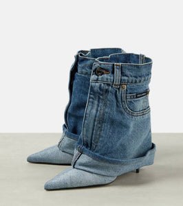 Dolce&Gabbana 105 patchwork denim ankle boots