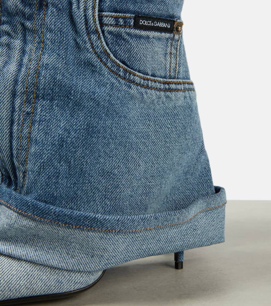 Dolce&Gabbana 105 patchwork denim ankle boots