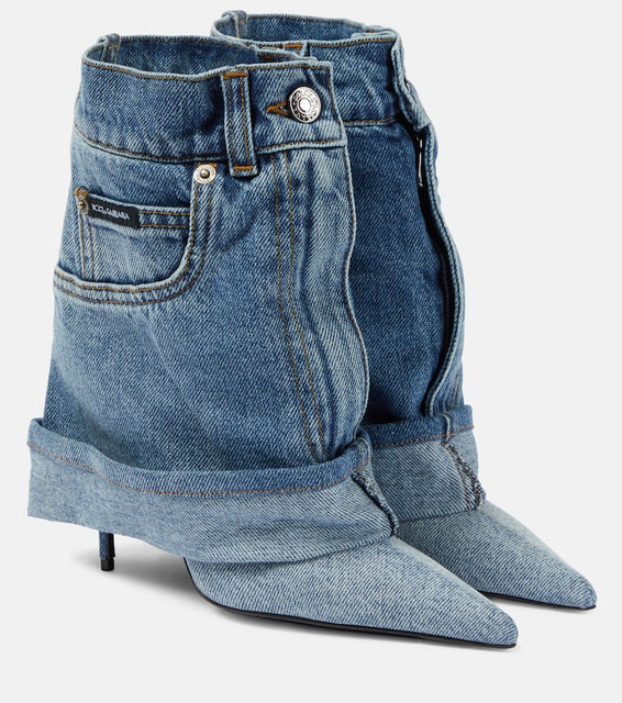 Dolce&Gabbana 105 patchwork denim ankle boots