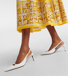 Dolce&Gabbana 60 leather slingback pumps