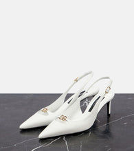 Dolce&Gabbana 60 leather slingback pumps
