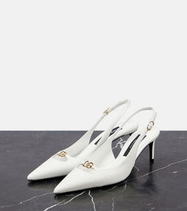 Dolce&Gabbana 60 leather slingback pumps