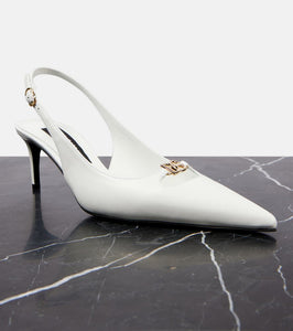 Dolce&Gabbana 60 leather slingback pumps