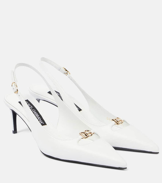 Dolce&Gabbana 60 leather slingback pumps