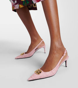 Dolce&Gabbana 65 logo slingback pumps