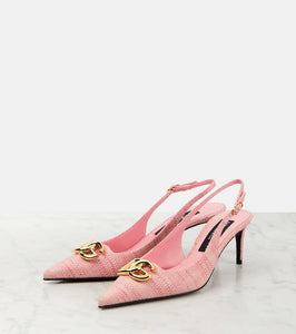 Dolce&Gabbana 65 logo slingback pumps
