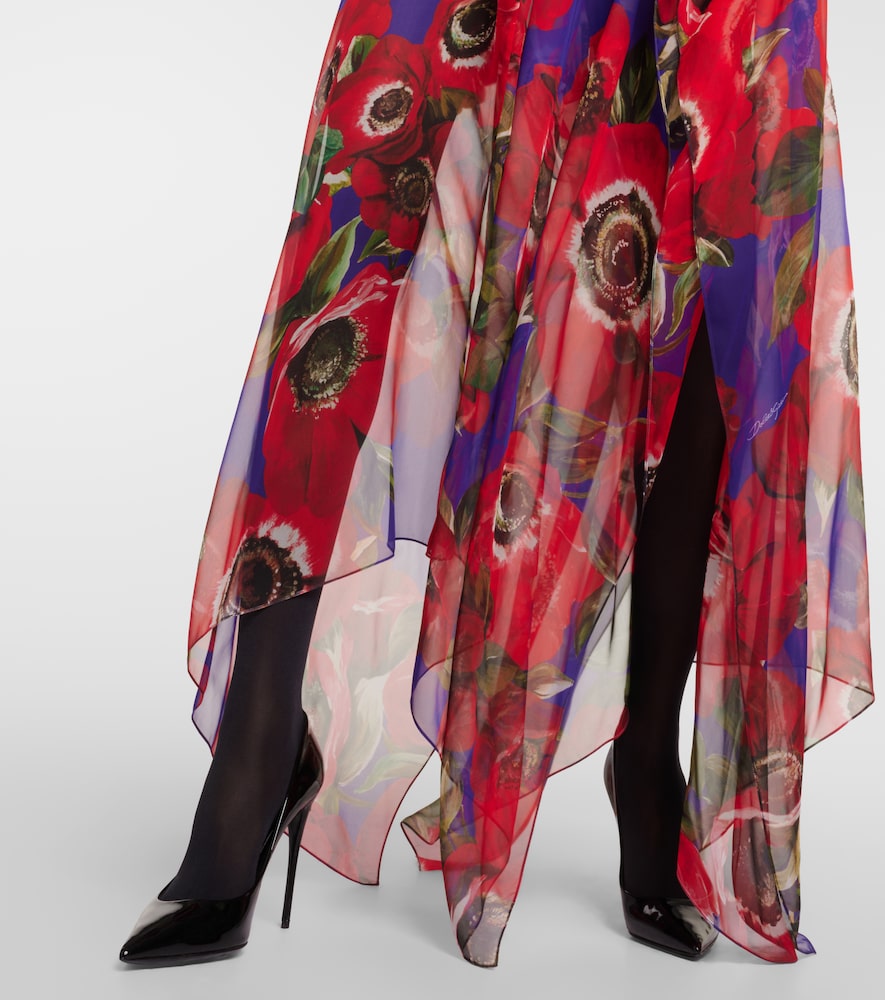 Dolce&Gabbana Anemone silk chiffon kaftan