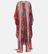 Dolce&Gabbana Anemone silk chiffon kaftan. Dolce&Gabbana 海葵真丝雪纺长罩衫裙