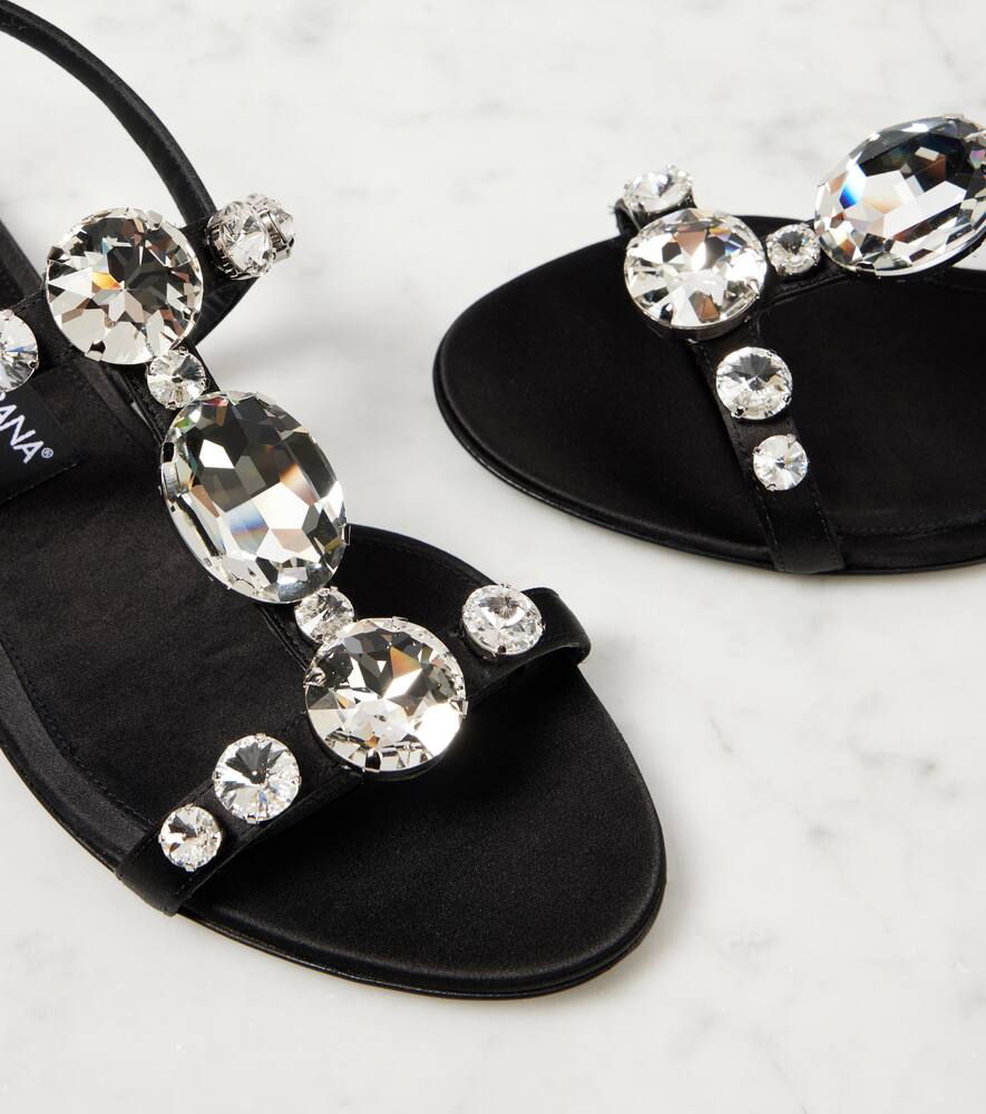 Dolce&Gabbana Bianca embellished satin sandals