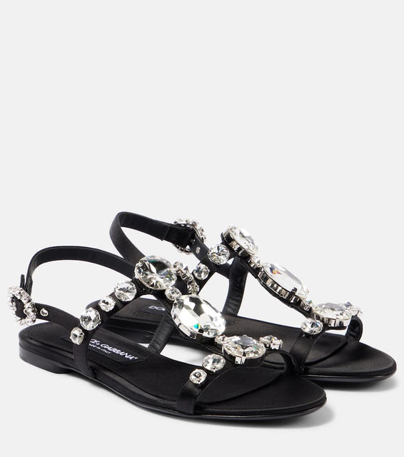 Dolce&Gabbana Bianca embellished satin sandals