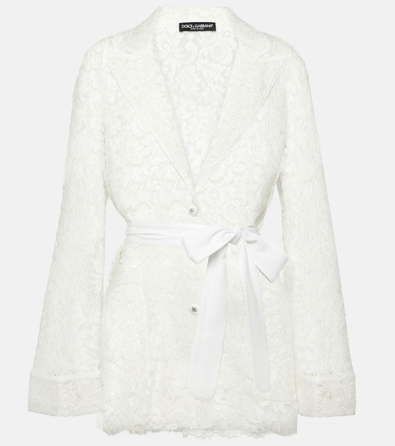 Dolce&Gabbana Bow-detail lace jacket