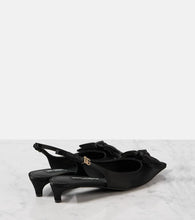 Dolce&Gabbana Bow-detail satin slingback pumps