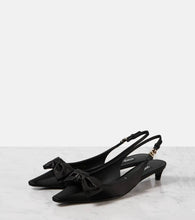 Dolce&Gabbana Bow-detail satin slingback pumps