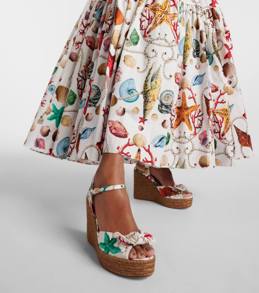 Dolce&Gabbana Capri Cava printed espadrille wedges