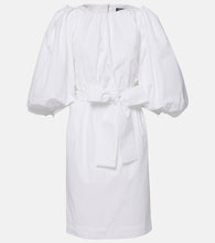 Dolce&Gabbana Capri belted cotton poplin midi dress. Dolce&Gabbana Capri 系带棉质府绸中长连衣裙