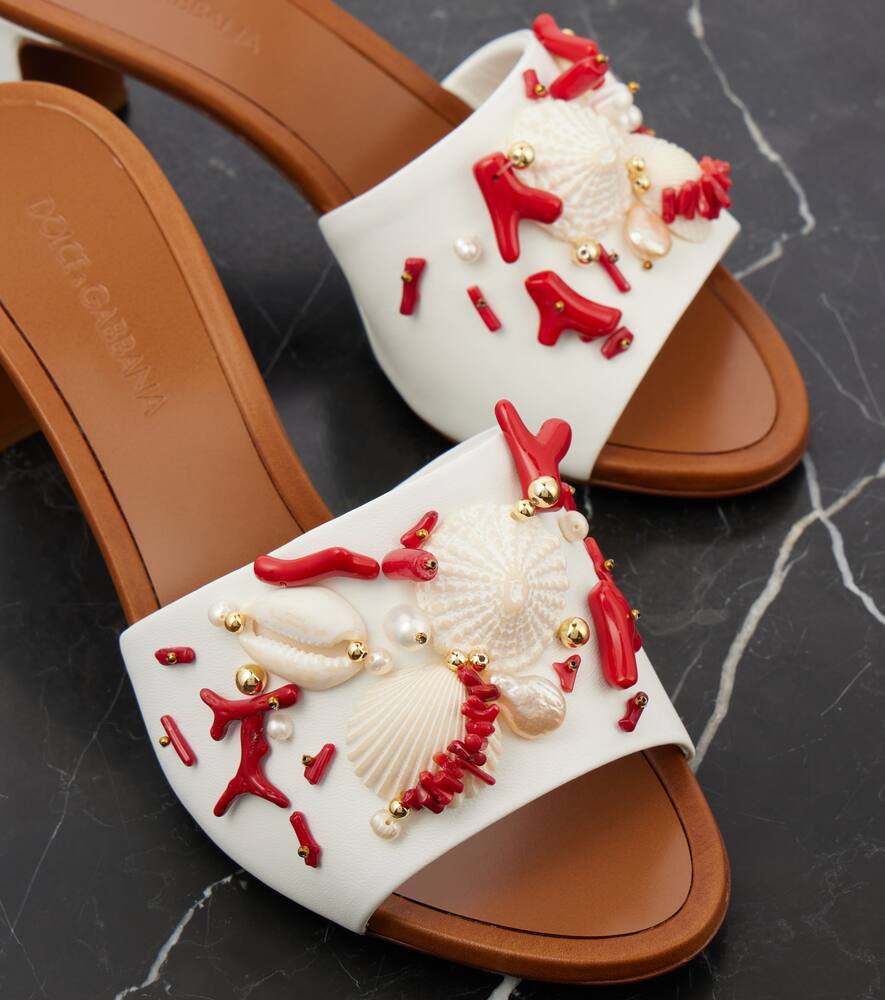 Dolce&Gabbana Capri embellished leather mules