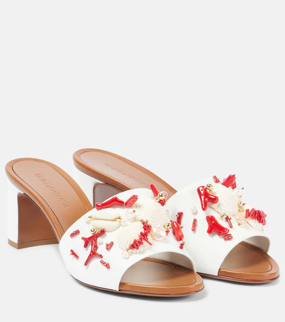 Dolce&Gabbana Capri embellished leather mules