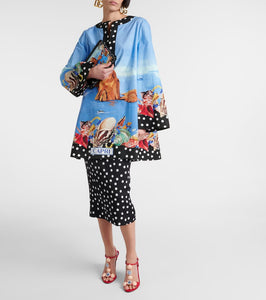 Dolce&Gabbana Capri printed cotton kaftan