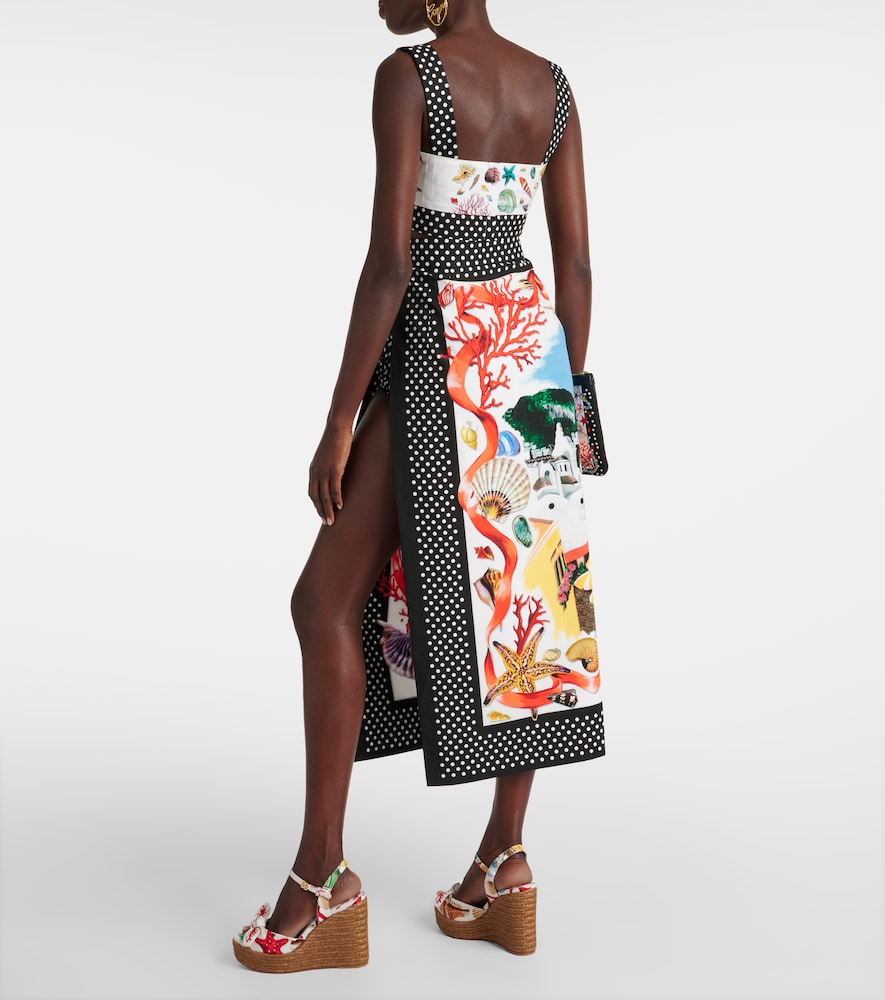 Dolce&Gabbana Capri printed cotton maxi skirt