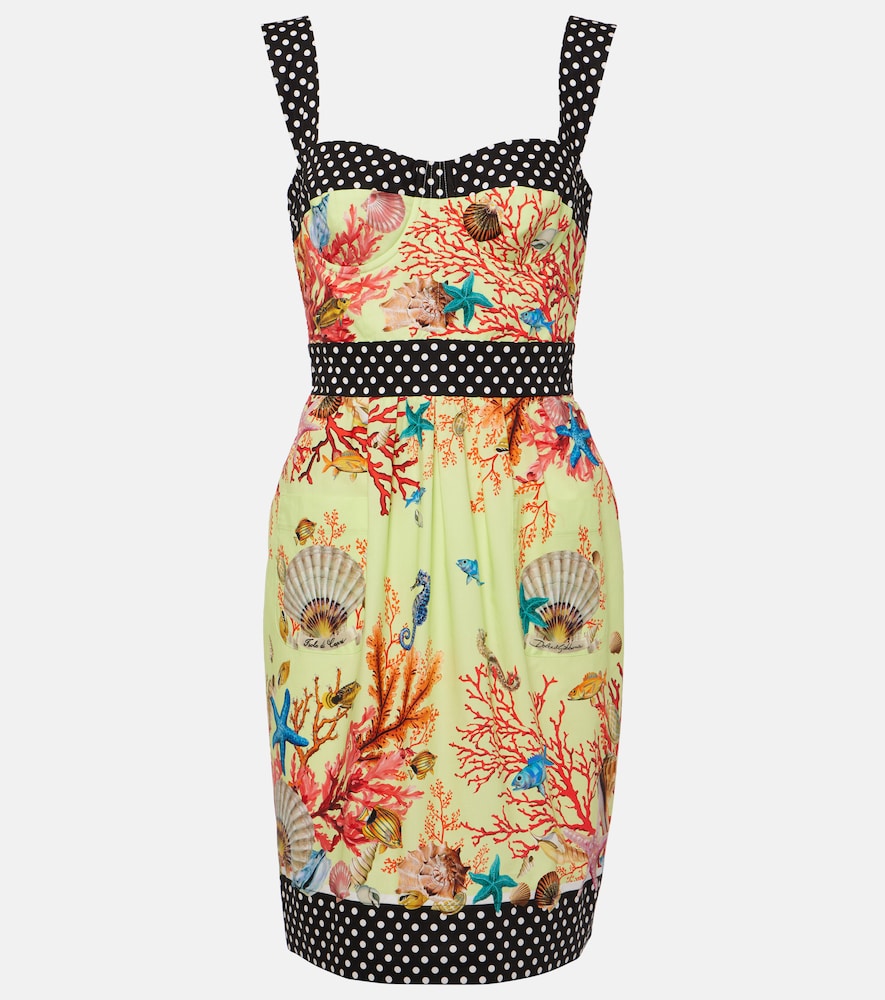Dolce&Gabbana Capri printed cotton minidress. Dolce&Gabbana Capri印花棉质迷你连衣裙