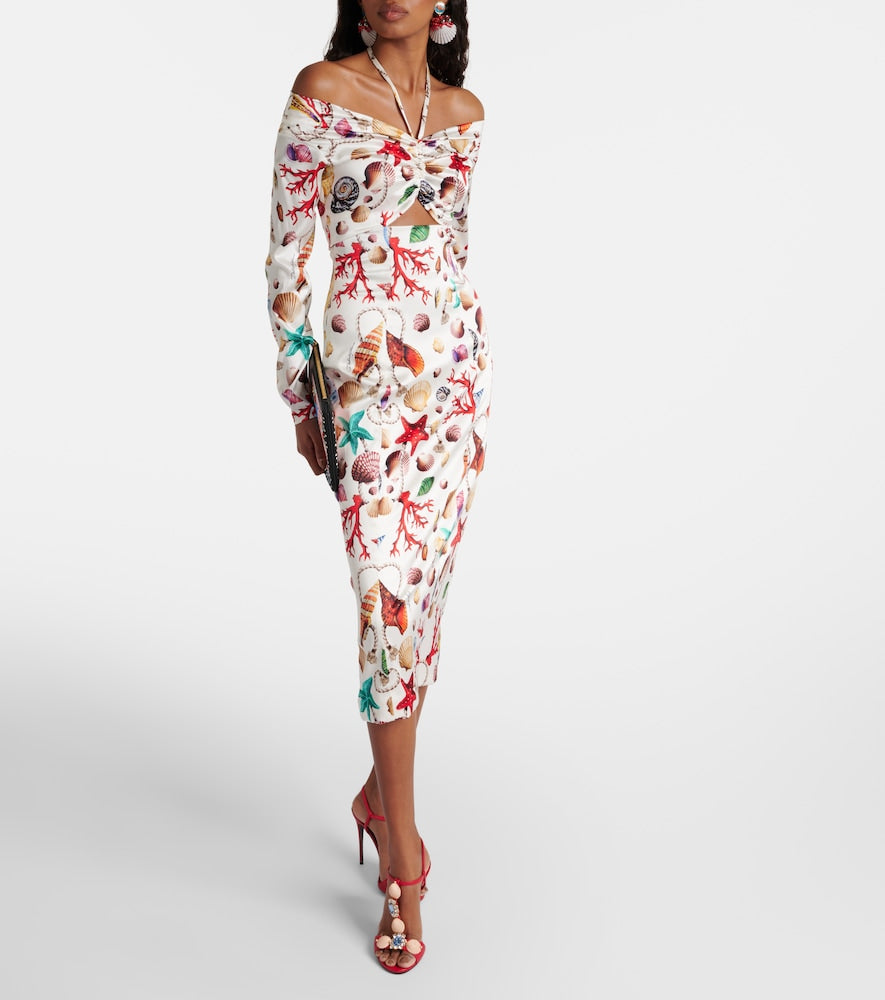 Dolce&Gabbana Capri printed silk-blend midi dress