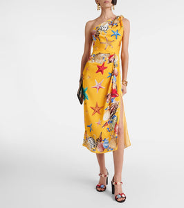 Dolce&Gabbana Capri printed silk-blend midi dress