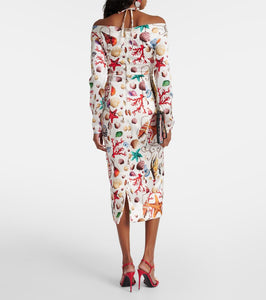 Dolce&Gabbana Capri printed silk-blend midi dress