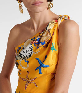 Dolce&Gabbana Capri printed silk-blend midi dress