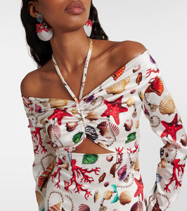 Dolce&Gabbana Capri printed silk-blend midi dress