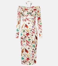 Dolce&Gabbana Capri printed silk-blend midi dress. Dolce&Gabbana Capri印花真丝混纺中长连衣裙