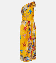 Dolce&Gabbana Capri printed silk-blend midi dress. Dolce&Gabbana Capri印花真丝混纺中长连衣裙