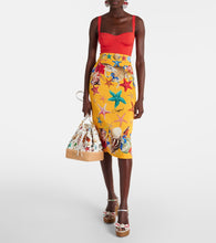 Dolce&Gabbana Capri printed silk-blend midi skirt